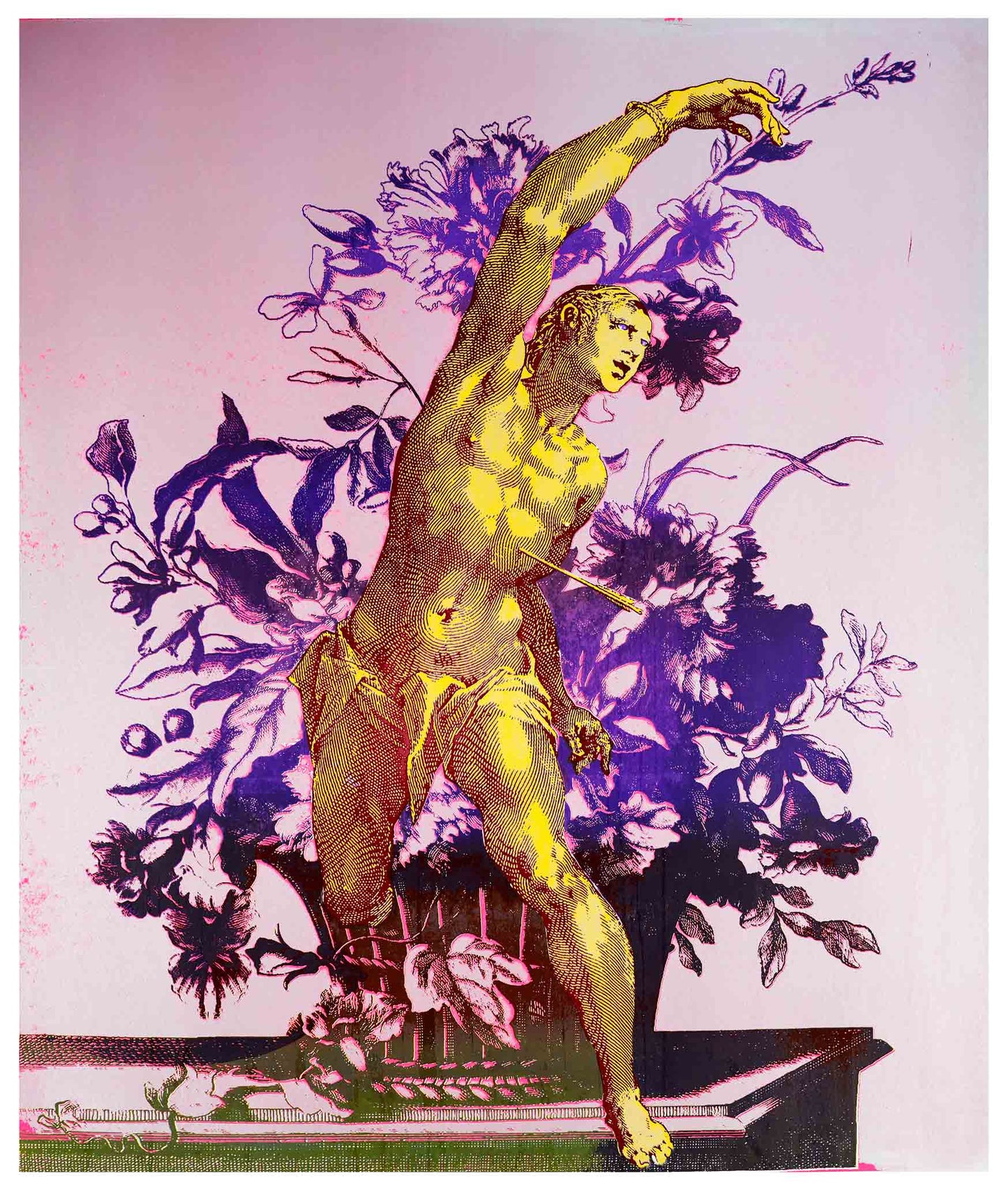 Saint Sebastian & Flowers (gold)