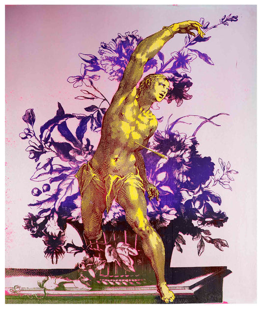 Saint Sebastian & Flowers (gold)
