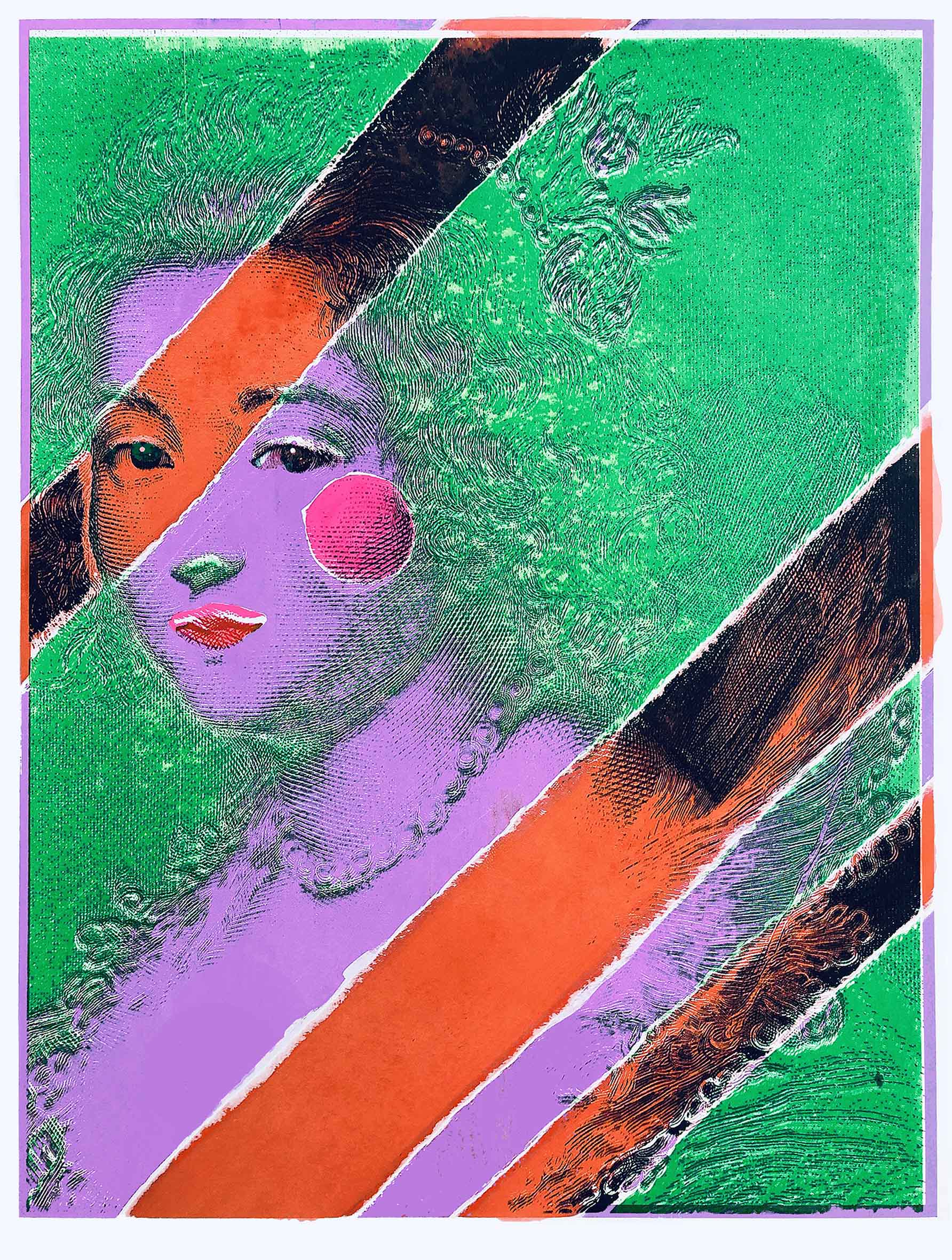 Stripped Poster Girl - Helen Fourment, die Barockmuse neu interpretiert in hochwertigem und Fine Art Print.