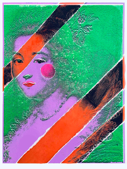 Stripped Poster Girl - Helen Fourment, die Barockmuse neu interpretiert in hochwertigem und Fine Art Print.