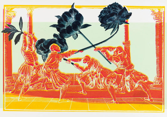 Flower Fights (orange)- Original - THE CHRISTIAN