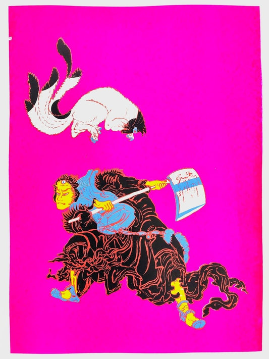 Katze & Samurai (hotpink)- Original - THE CHRISTIAN