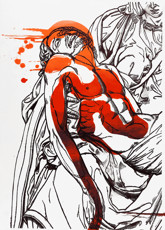 La Pietà (deep orange) - Original - THE CHRISTIAN